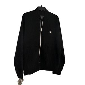 U.S.POLO ASSN Black Men zipper Hoodie  Size M